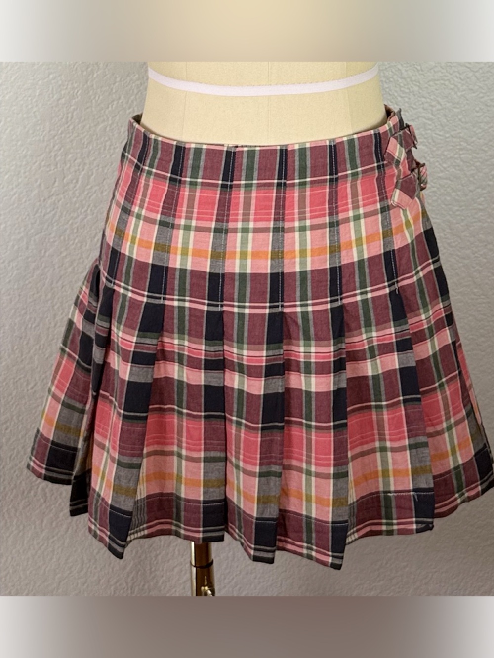 Ralph Lauren RUGBY Women's RARE Y2K Micro Mini Pleated Skirt with side Buckles - Picture 6 of 12